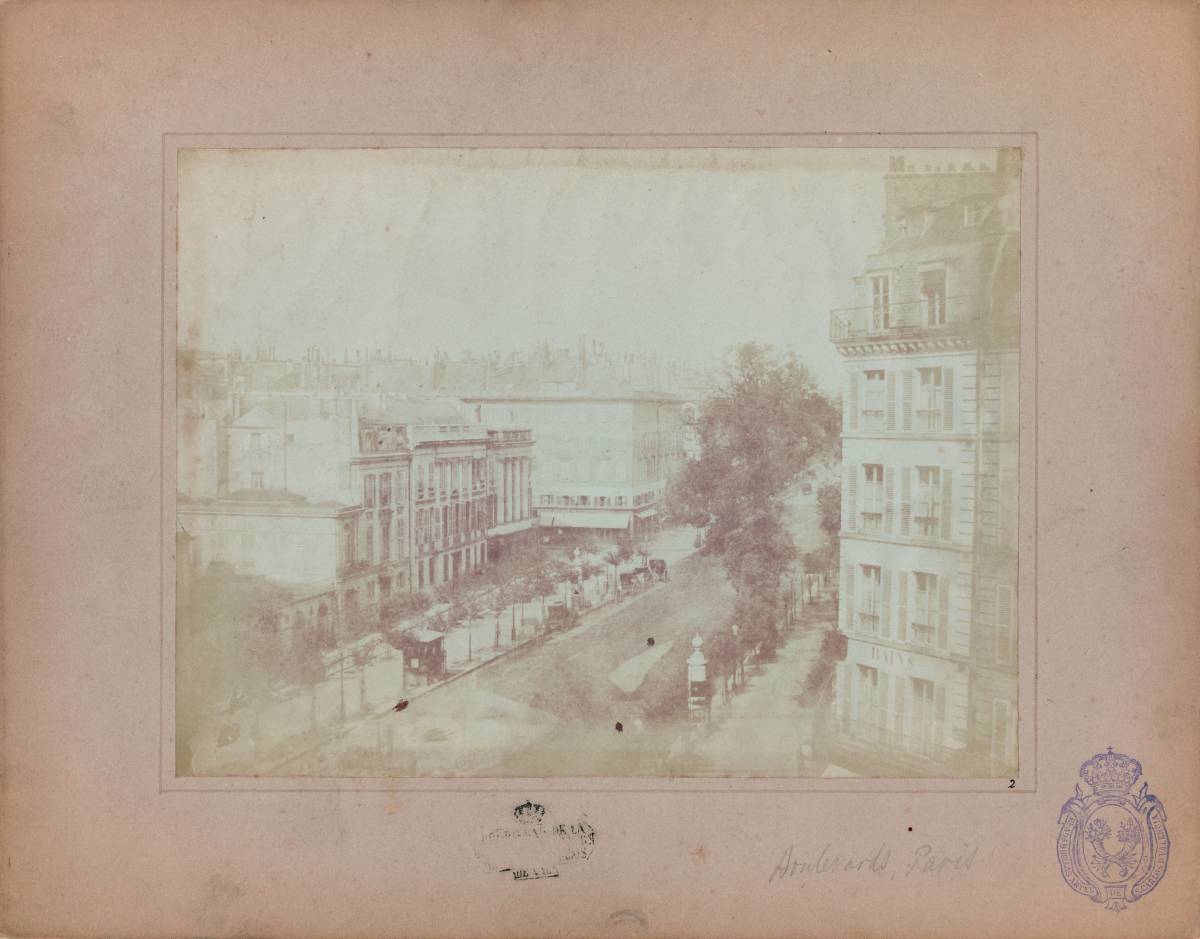 View of the Boulevards at Paris (1843, William Henry Fox Talbot)