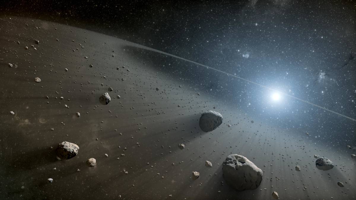 Il·lustració d'un cinturó d’asteroides al voltant de l’estrela Vega basada en una observació del telescopi Spitzer (NASA) i l'observatori Herschel (Agència Espacial Europea) ©  /ASA/JPL-Caltech