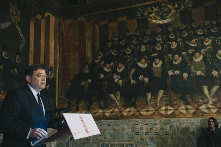 Declaración institucional de Ximo Puig para explicar el adelanto electoral. Fotos: KIKE TABERNER