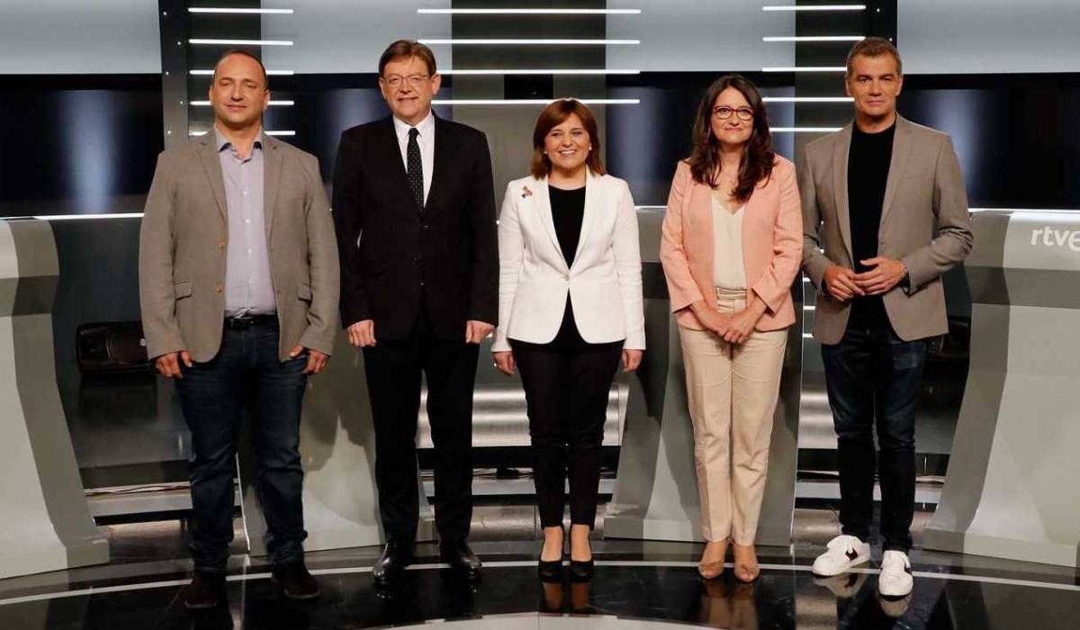 Candidatos a la Presidencia de la Generalitat, en el debate de TVE. Foto: RTVE