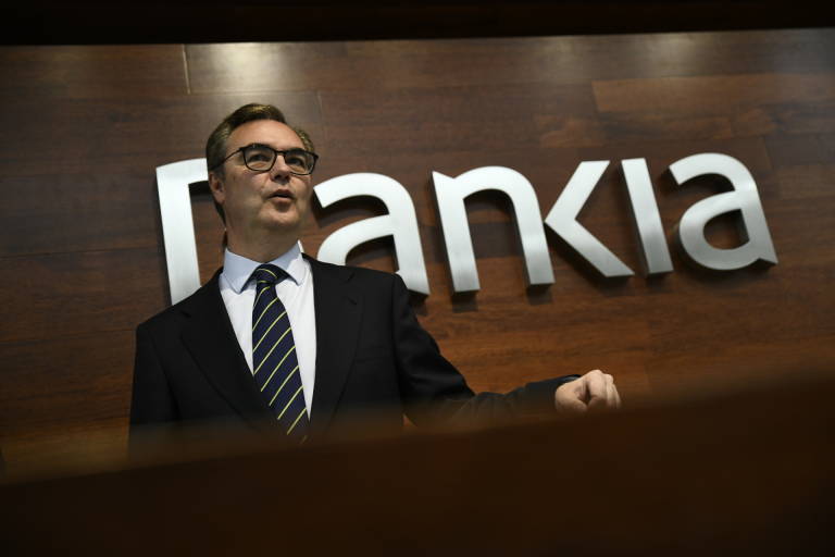 José Sevilla, consejero delegado de Bankia, en la presentación de resultados. Foto: EP