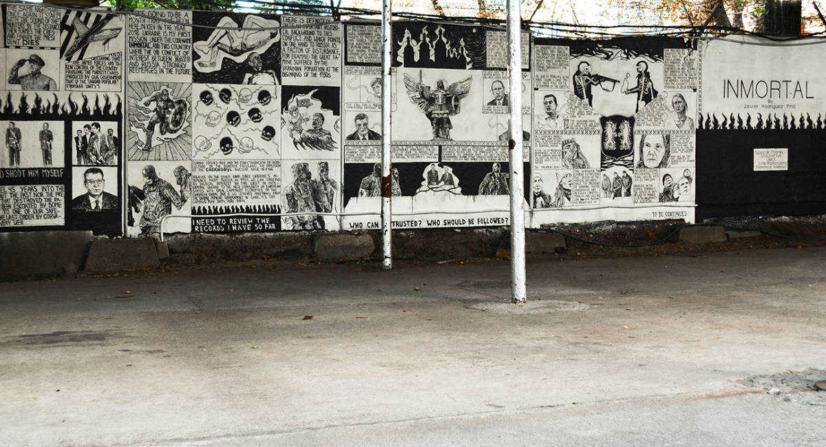 Un mural del proyecto de Javier Rodríguez.