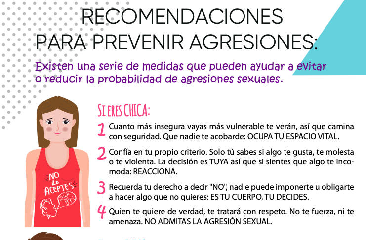 Las cuatro recomendaciones del Gobierno de Extremadura para prevenir violaciones.