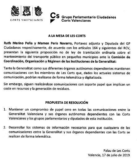 VPConfidencial Ciudadanos pide 'papel cero' en Corts... gastando tres papeles - Plaza