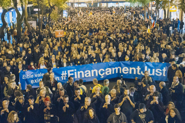 Manifestación Per un Finançament Just en noviembre de 2017. Foto: KIKE TABERNER