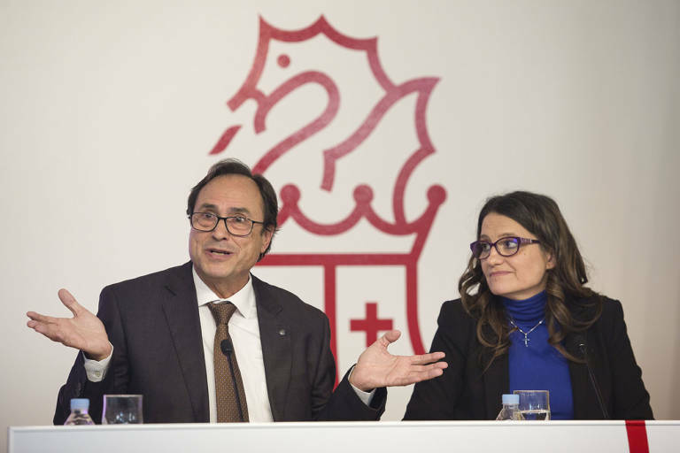 El conseller de Hacienda, Vicent Soler, y la vicepresidenta, Mónica Oltra. Foto: GVA