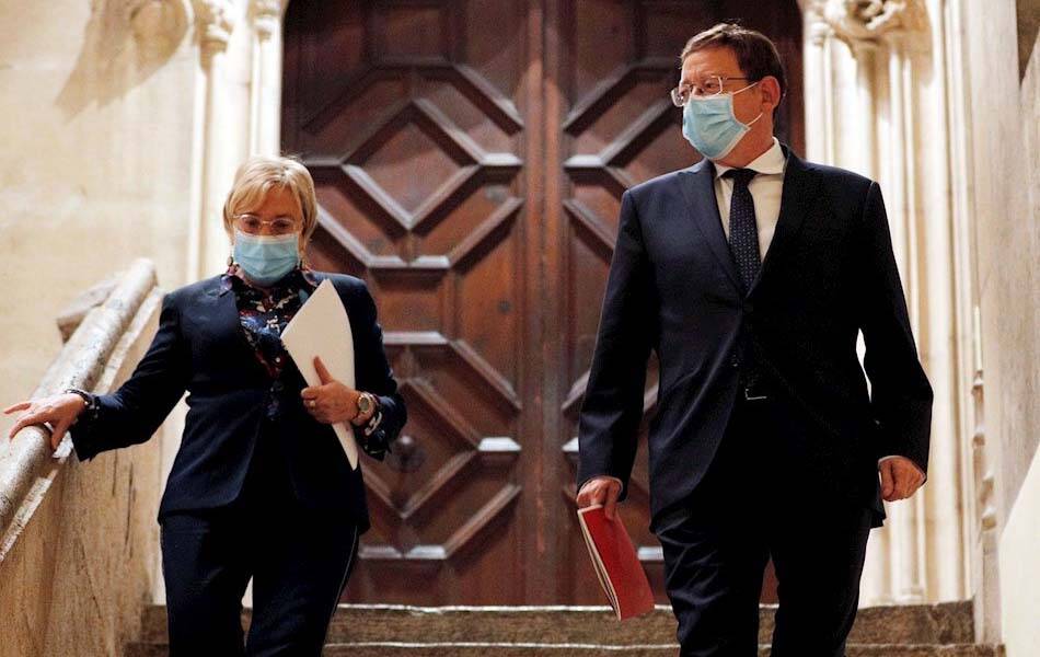 La consellera de Sanidad, Ana Barceló, y el presidente, Ximo Puig. Foto: EFE