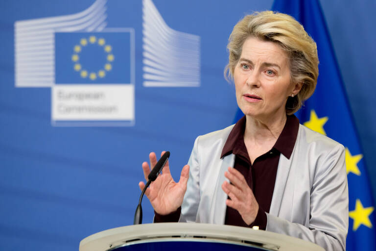 Ursula Von Der Leyen, presidenta de la Comisión Europea. Foto: Etienne Ansotte / European Commiss / DPA