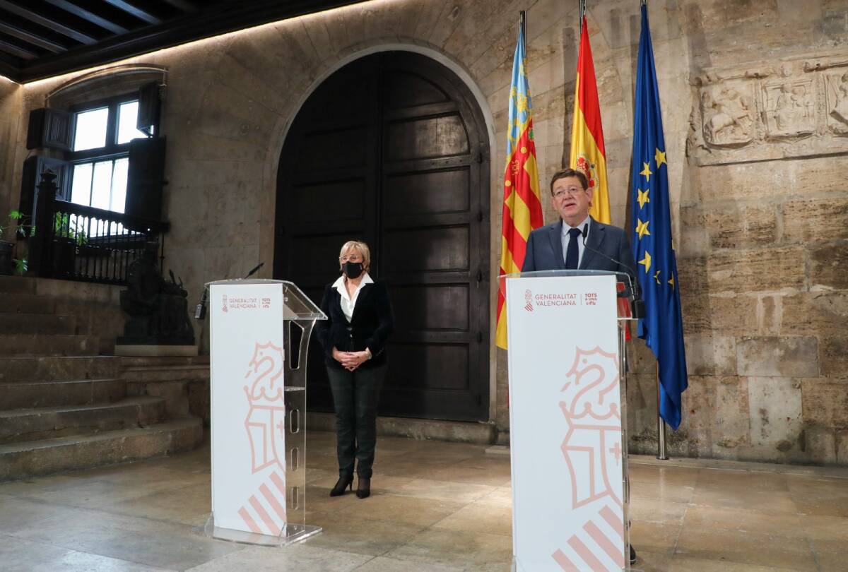 La consellera de Sanidad, Ana Barceló, y el presidente de la Generalitat, Ximo Puig. Foto: GVA