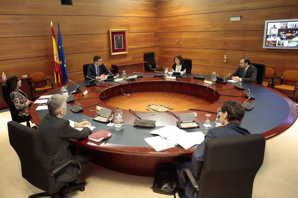 Reunión del comité de gestión de crisis del coronavirus. Foto: EP