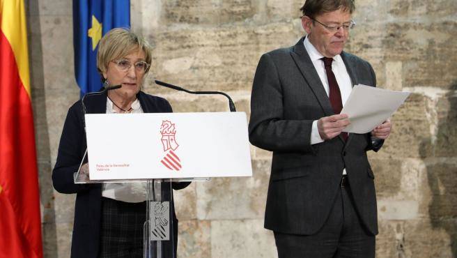 Barceló y el presidente de la Generalitat, Ximo Puig, juntos en una comparecencia. Foto:VP
