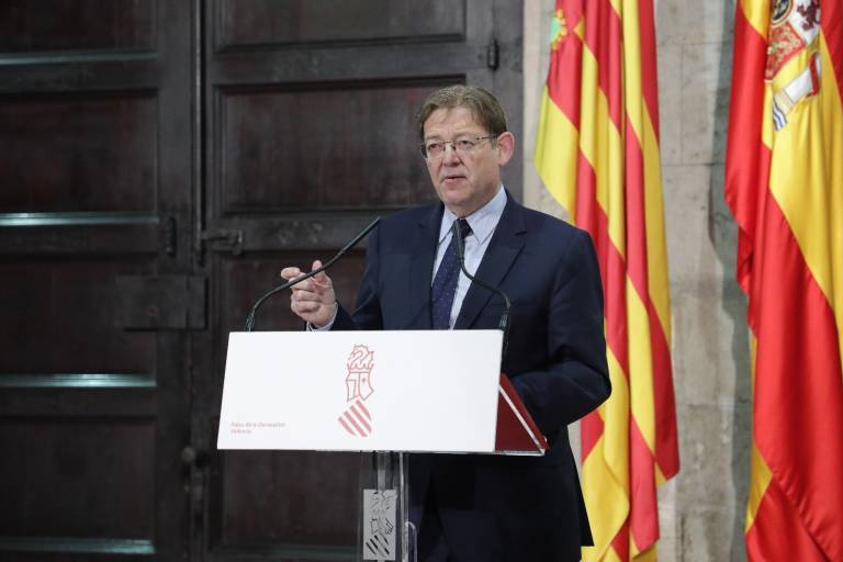 Ximo Puig, en una imagen de archivo en el Palau de la Generalitat. Foto: GVA