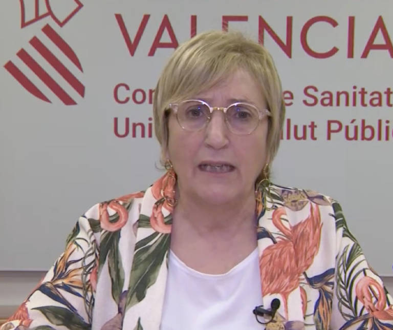 La consellera de Sanidad, Ana Barceló, en su intervención en À Punt. Foto: VP