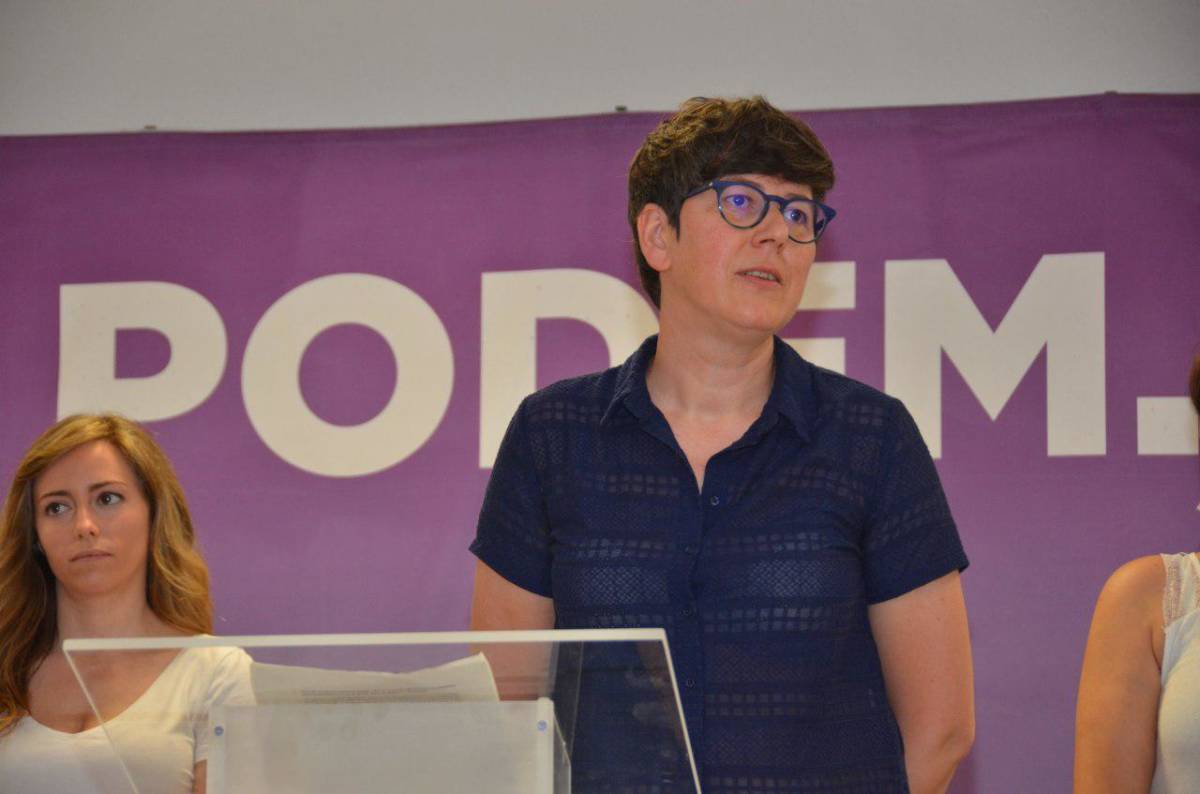 Pilar Lima da una rueda de prensa tras los resultados de Podem. Foto: VP