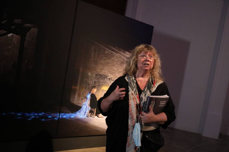 Maribel Domènech, en la presentación de su retrospectiva en el Centre del Carme.