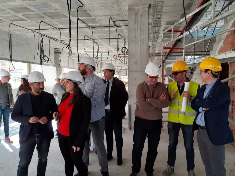 Visita de Marzà a las obras del nuevo CEIP El Rajolar, en Aldaia