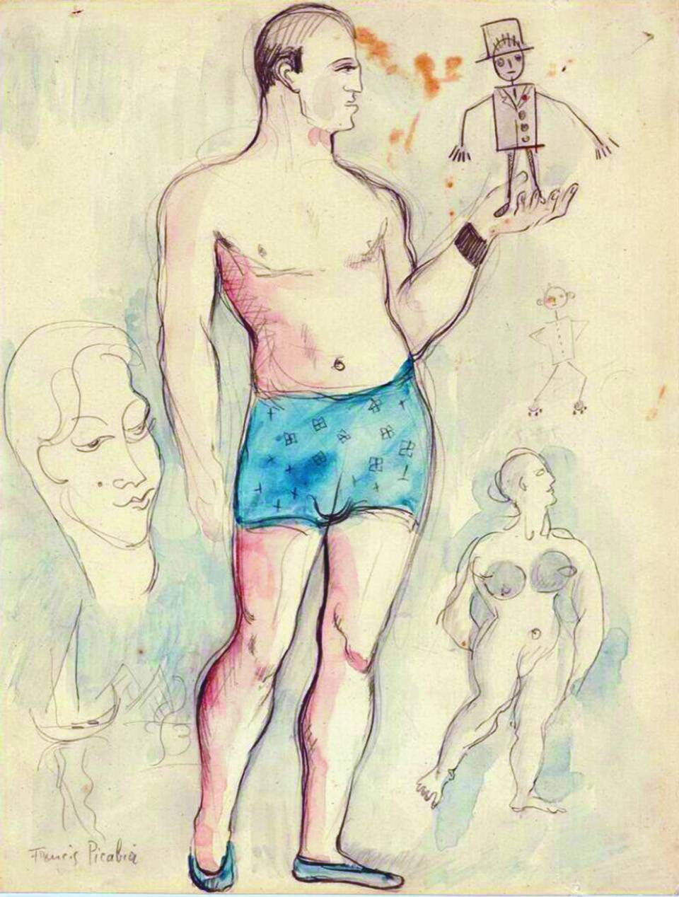 Retrat de Cravan per Francis Picabia