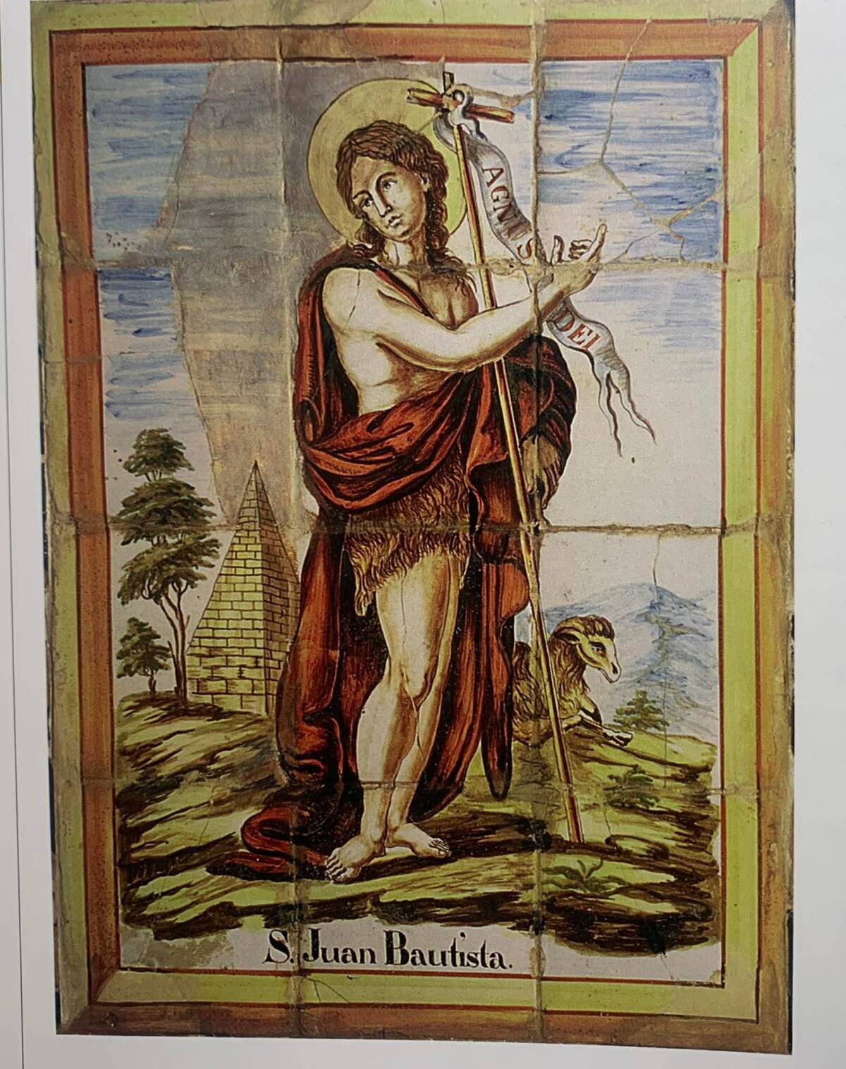 San Juan Bautista. Panel de azulejos siglo XIX 