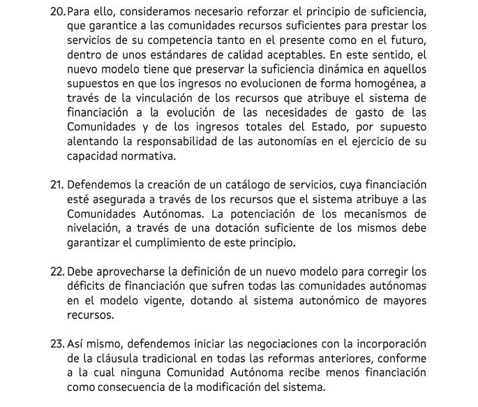 Extracto de la Declaración de Santiago hecha pública este martes. Foto: VP