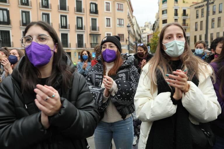 Manifestación feminista en Madrid. Foto: Isabel Infantes (EP)