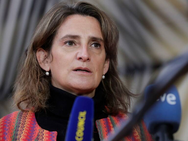 La ministra Teresa Ribera. Foto: Olivier Hoslet/EFE