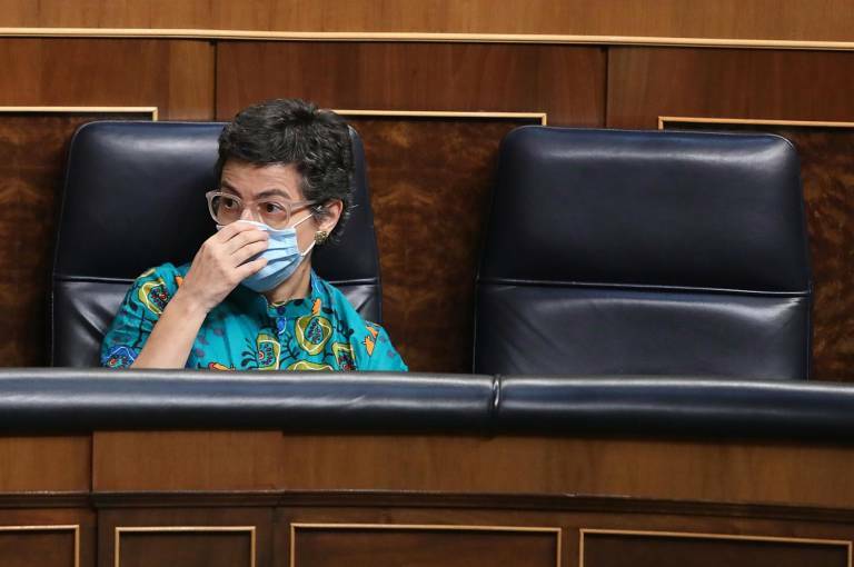 La ministra Arancha González Laya en una sesión del Congreso. Foto: EP