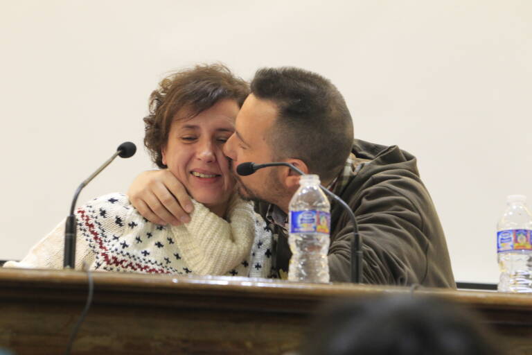 Rueda de prensa de Teresa Romero y su pareja, Javier Limón. Foto: MARTA FERNÁNDEZ/EP
