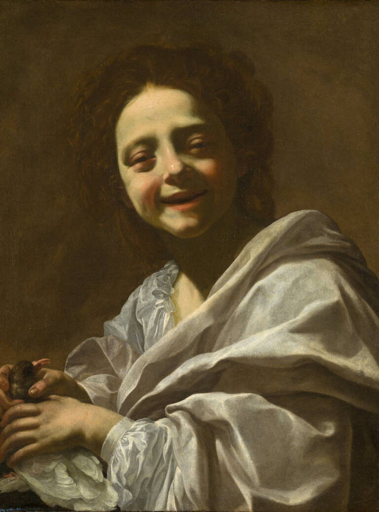 Retrato de niña con paloma de Vouet, adquirido mediante una campaña de micromecenazgo.