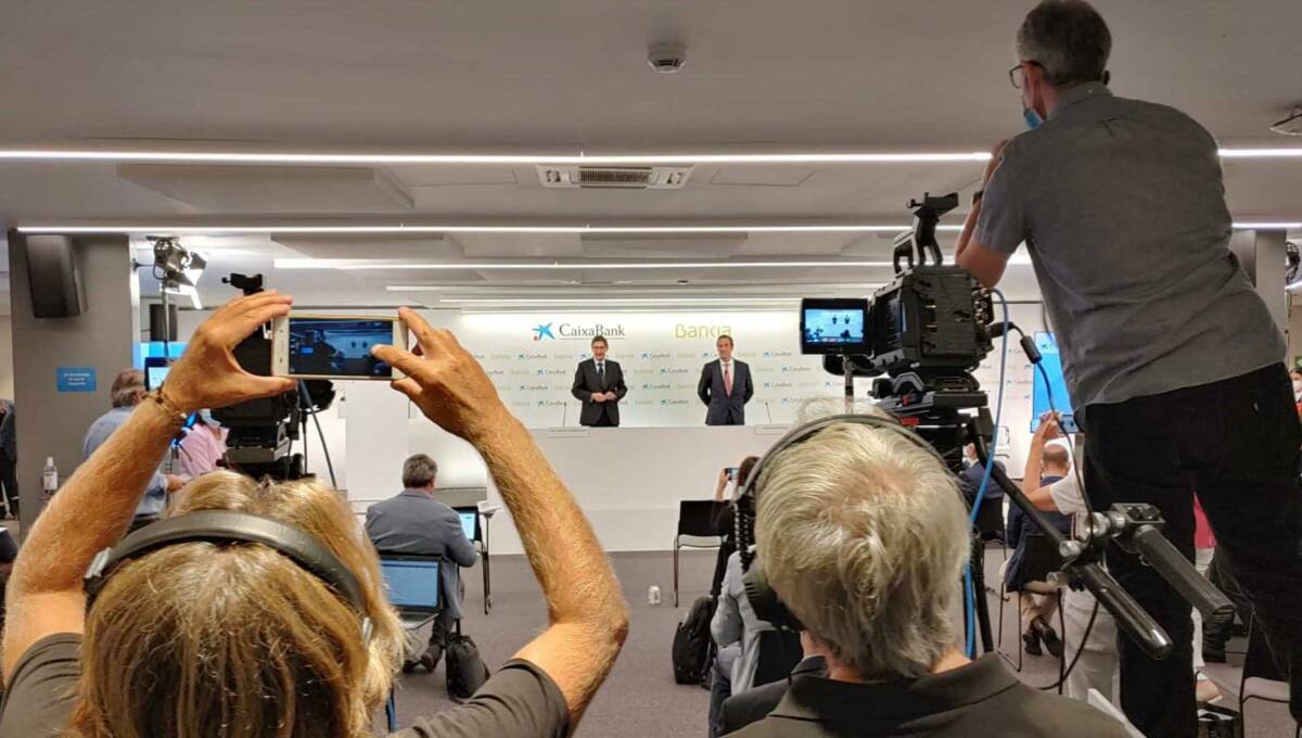 Presentación de la fusión en València, el pasado 18 de septiembre. Foto: BANKIA