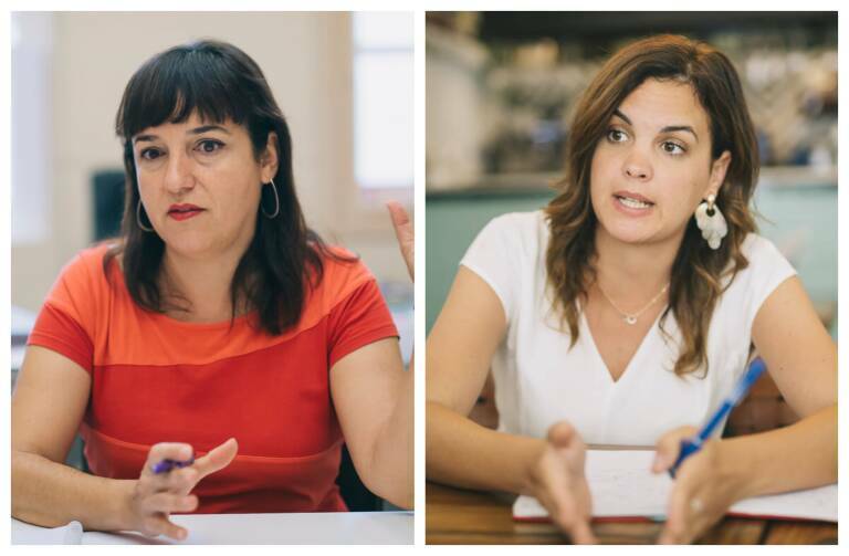  La concejala de Vivienda, Isa Lozano, y la concejala de Urbanismo, Sandra Gómez. Foto: VP