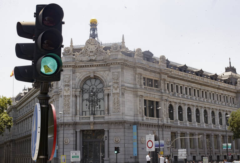 Fachada del edificio del Banco de España. Foto: EDUARDO PARRA/EP