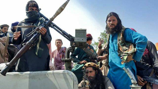 Talibanes en Kabul 