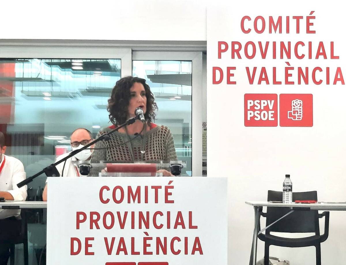La secretaria provincial del PSPV de Valencia, Mercedes Caballero, apunta a encabezar la lista de la delegación. Foto: VP
