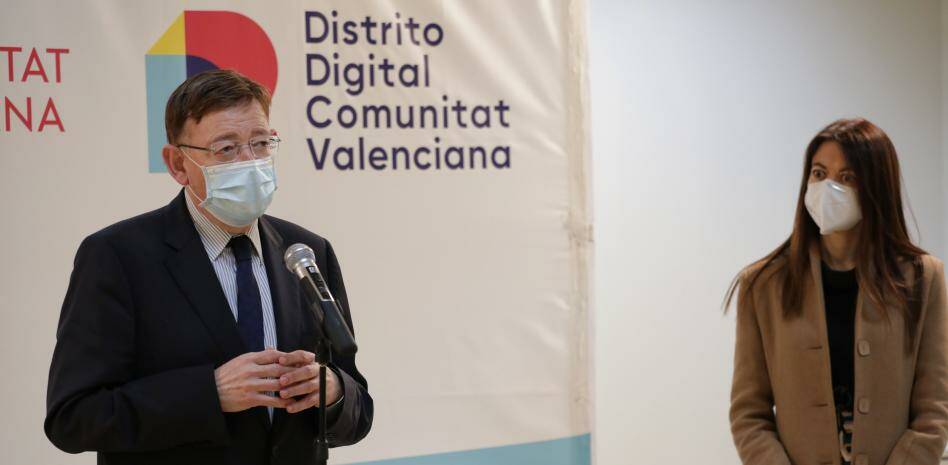 El presidente de la Generalitat, Ximo Puig, y la Consellera de Innovación, Carolina Pascual. Foto: GVA