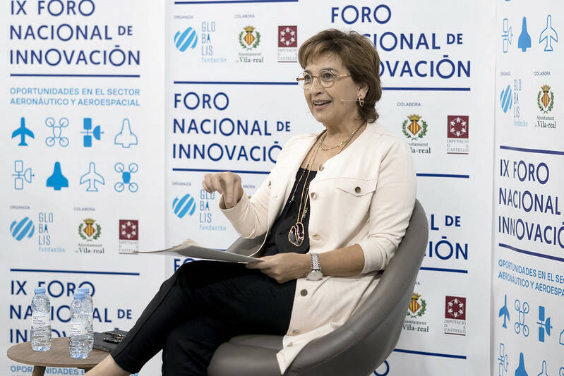 Blanca Marín, directora del Aeropuerto de Castellón, en su intervención en el foro.