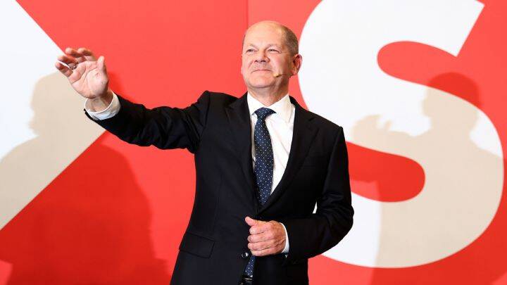 El candidato a la cancillería alemana y líder del SPD, Olaf Scholz
