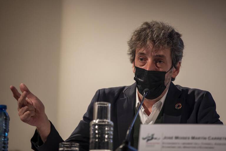 José Moisés Martín Carretero durante el debate. Foto: MARGA FERRER