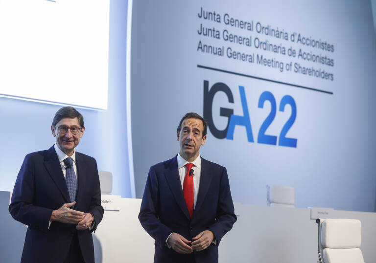 El presidente, Jose Ignacio Goirigolzarri, y el consejero delegado, Gonzalo Gortázar