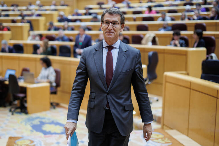 El líder del Partido Popular, Alberto Núñez Feijóo. Foto: ALEJANDRO MARTÍNEZ VÉLEZ/EP