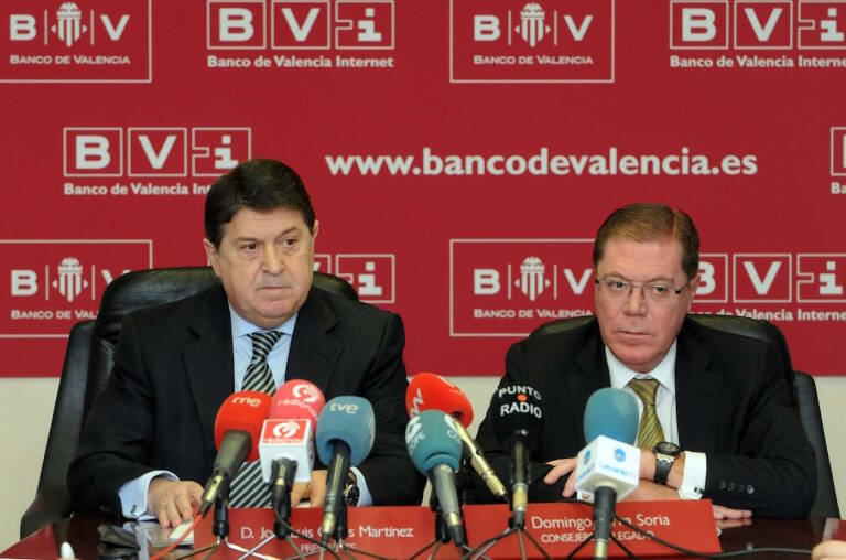José Luis Olivas y Domingo Parra. Foto: BANCO DE VALENCIA