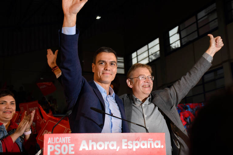 Pedro Sánchez y Ximo Puig. Foto: SONIA ARCOS/EP