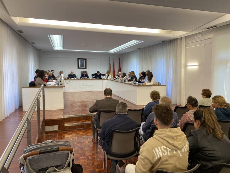 Pleno del Ayuntamiento de Xàtiva. Foto: Ajuntament de Xàtiva