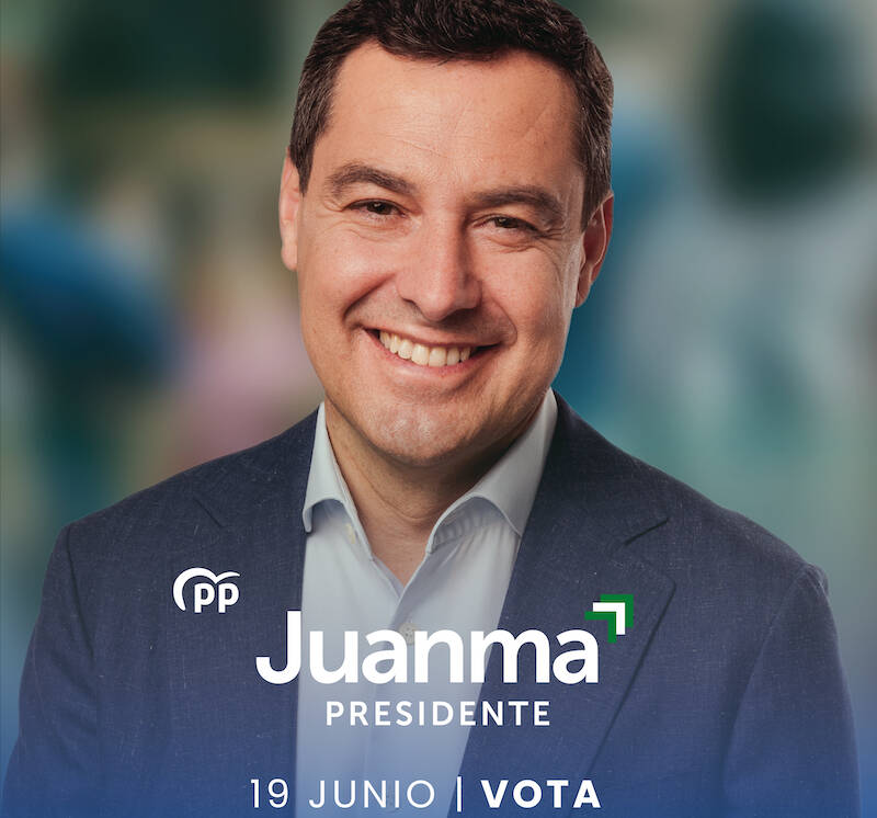 Cartel electoral de Juanma Moreno. Foto: PP