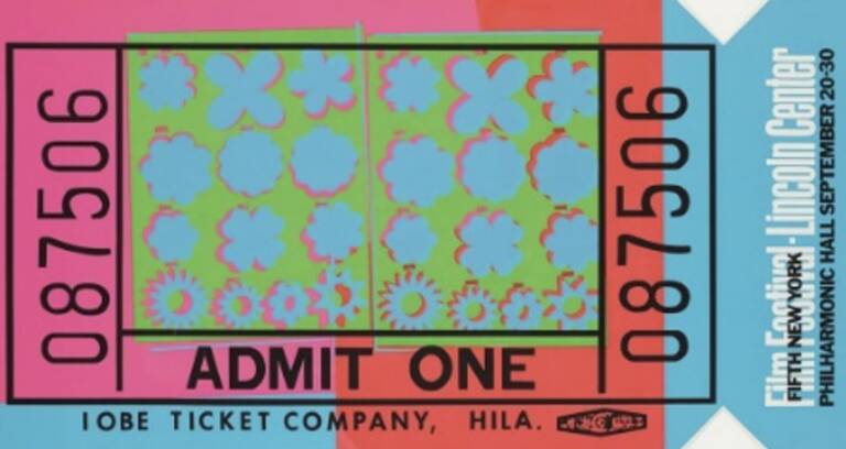 Lincoln Center Ticket, diseñado por Andy Warhol en el 1967