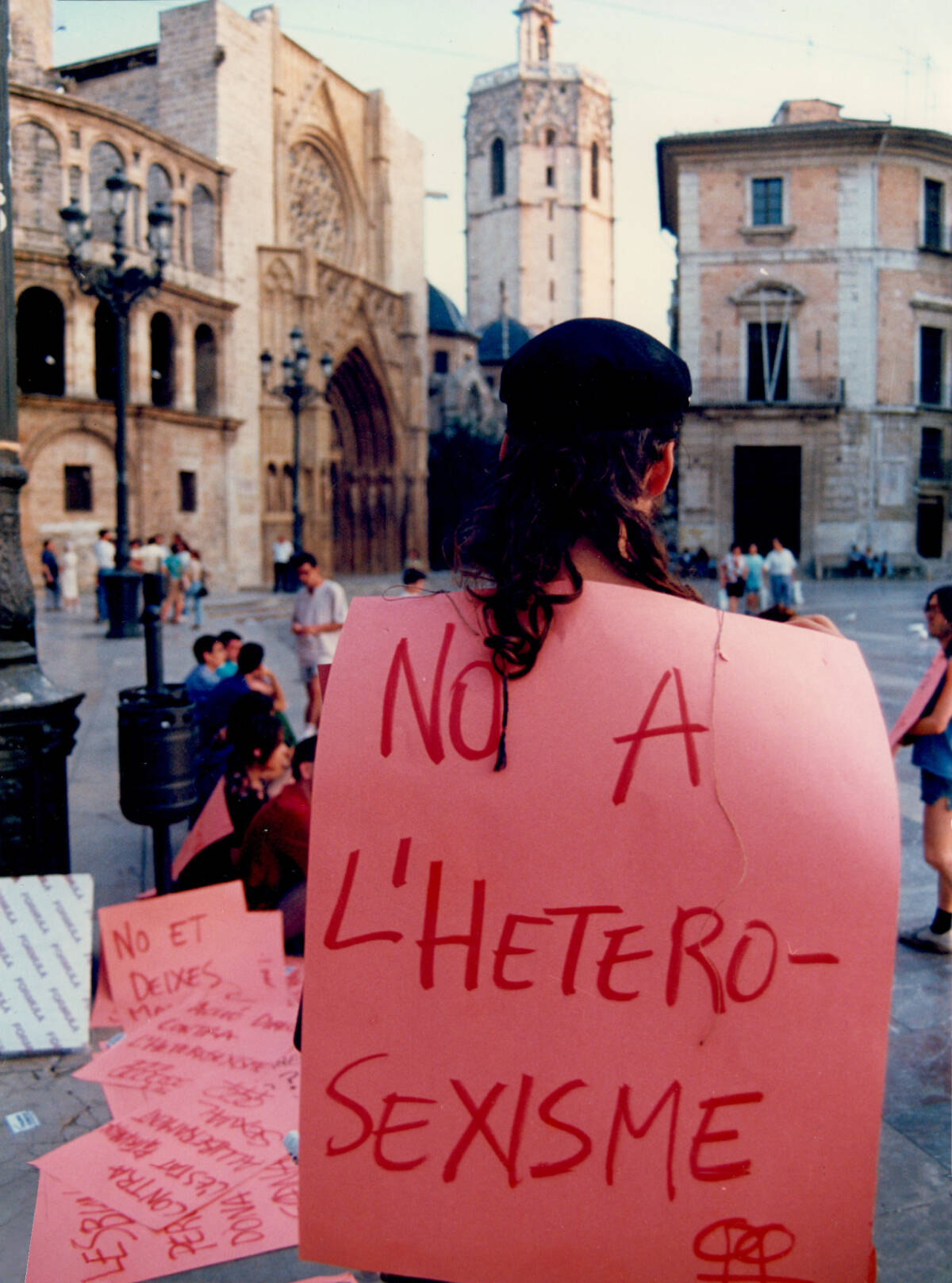 Imagen de una protesta de 1994, que forma parte del archivo. Foto facilitada por L'ARMARI DE LA MEMÒRIA.