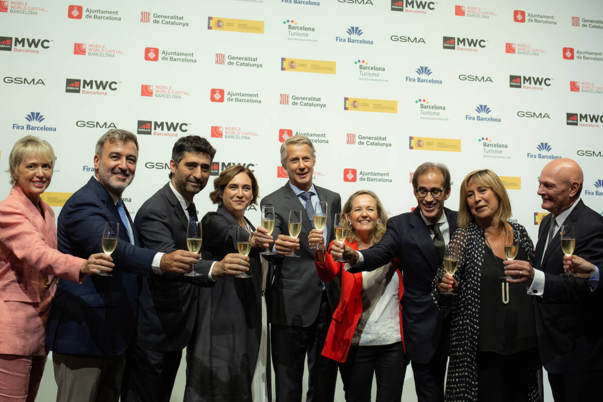 Acuerdo para que el MWC se celebre en Barcelona hasta 2030. Foto: DAVID ZORRAKINO/EP