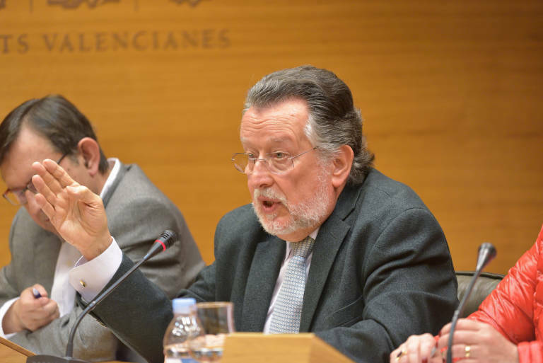 Alfonso Grau, durante una comparecencia en les Corts Valencianes. Foto: CORTS/INMA CABALLER