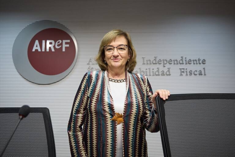 La presidenta de la AIReF, Cristina Herrero. Foto: JESÚS HELLÍN/EP