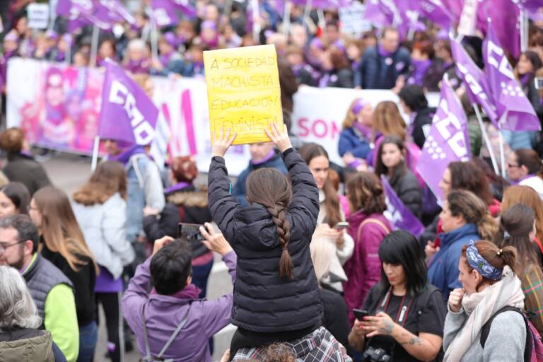 Manifestación del 8M en Madrid, a 8 de marzo de 2020. Foto: JESÚS HELLÍN/EP