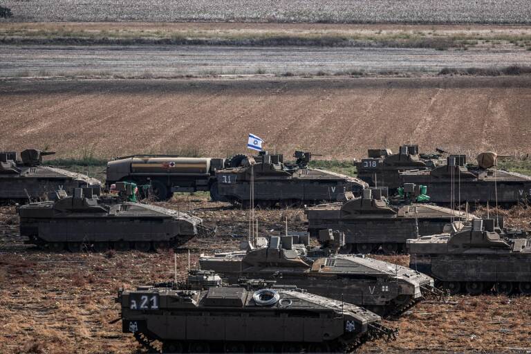 Tanques de soldados israelís. Foto: ILIA YEFIMOVICH/DPA